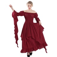 Halloween Costume Medieval Renaissance Retro Dress Gothic Witch Dress