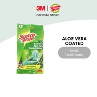 3M™ Scotch-Brite™ Aloe Vera Coated Green Gloves, Size S, M, L, 1/Pack, Protect Hand, Skin, Kitchen, 