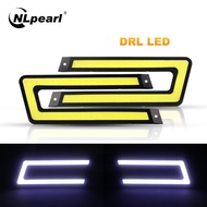 Nlpearl ไฟ LED สำหรับรถยนต์2ชิ้น, ไฟ LED เดย์ไลท์สำหรับรถยนต์ออฟโรด SUV ไฟ LED ไฟตัดหมอกภายนอกรถยนต์
