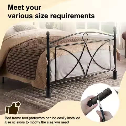 4Pcs Bed Frame Toe Protectors, Reusable Bed Frame Leg Covers, Bed Frame Feet Protectors For Toe, Bed