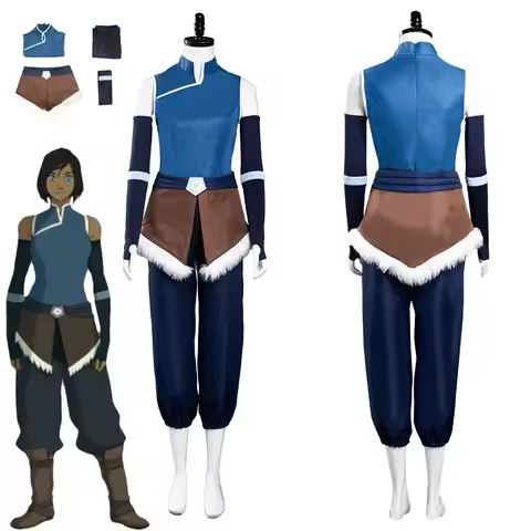 The Legend Season 4 Korra Cosplay Costume Top Pants Outfits Halloween Carnival Suit