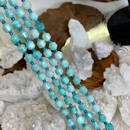 Amazonite Oasis Olive 7*8 mm Natural Stone *Long Line*