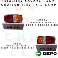 DEPO-212-1955-U 1990-1994 TOYOTA LAND CRUISER FJ82 TAIL LAMP UNIT