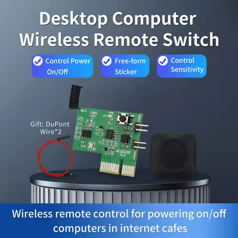 PC Power Button Starting Switch PCIE 1X Card 433Mhz remote control For Destop Computer