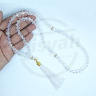 CLEAR WHITE SHINY CRYSTAL TASBIH 8MM 99 GRAINS