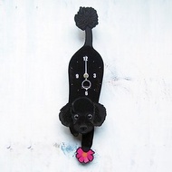 D-004 貴賓狗(黑) - 動物造型鐘擺鐘