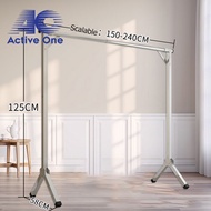 ACTIVEONE 2.4m Folding Drying Racks Single Pole Stainless Steel Floor Cloth Drying Rack - Fulfilled 