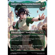 Toph Earthbender ALT Custom MTG Token Foil, Glossy, 3D, Glossy, Stained Glass, Rainbow Proxy Card