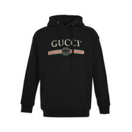 義大利奢侈時裝品牌Gucci經典腰帶印花連帽長袖T恤 代購