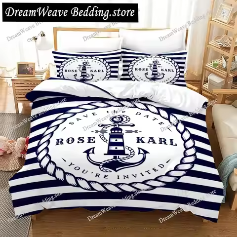 Nautical Series Bedding Set Duvet Cover 3d Bedding Fashion Design Decoration King Duvet Cover Set Do