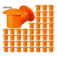 100 Pcs Mushroom Rebar Cap Plastic Safety Caps Rebar Caps for Rebar 3 to 7, Orange Color, 2.36 X 2.1