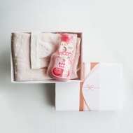 【kontex x arau baby】自然圓點新生洗沐浴禮盒(三色可選附提袋)