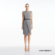 VICKTEERUT (ราคาปกติ 14800-.) Re-Edition Asymmetrical Cap Sleeve Dress เดรสแขนเต่อ คอปาด