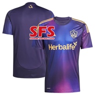 【SFS】 Top Quality 2025 LA Galaxy Football Soccer Jersey MLS RIZON Replica T-shirt Men Fans Version S