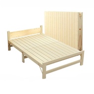 Foldable Bed Frame Solid Wood Bed single person Bed double person Bed, folding bed thickened and reinforced without installation