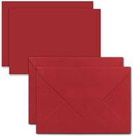 25x Card with Envelope Set of Single Cards DIN A7 10.5 x 7.3 cm Rose Red with Envelopes C7 Wet Adhes