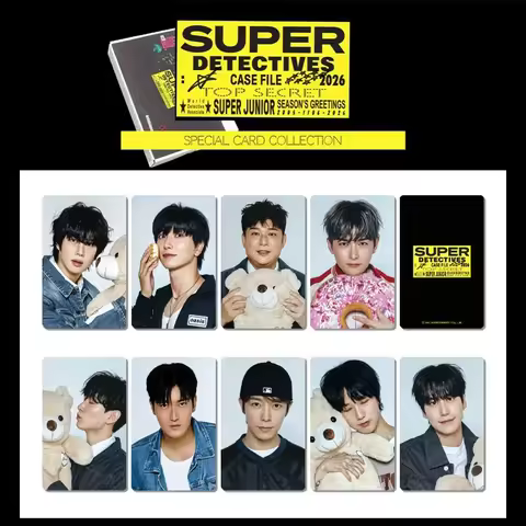 9Pcs/Set Idol Boy SUPER JUNIOR New Series 2026 Calendar Special Edition LOMO Card LeeTeuk Yesung Don
