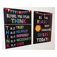 Motivational and Inspirational English Classroom Decoration Poster Classroom Rules Wall Stickers