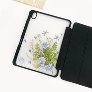 綠草藍花手工押花iPad殼 iPad Air 11吋 13吋 iPad Pro 11吋 13吋