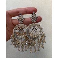 Round Dangler Earring / Chandbali / Indian Earring / Ethnic Earring / Fashion Earring / Stone Earrin