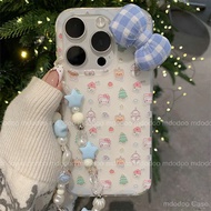3D Grid Blue Bowknot Soft Casing For OPPO Reno 5F 4Z 6 5 Pro 4G 4 F 2F 2Z 2 3 4F Lite A93 A94 5G A39