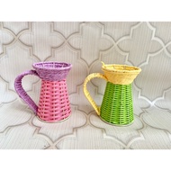 WOVEN FLOWER VASE CUP - UNIQUE FLOWER VASE - WOVEN FLOWER VASE - ARTIFICIAL FLOWER VASE