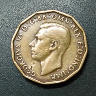 UK King George VI 3 Pence 1943