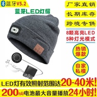headphone earphone bluetooth New Bluetooth 5.2 LED Light Cap 40m Ultra-Long Irradiation Distance Wir
