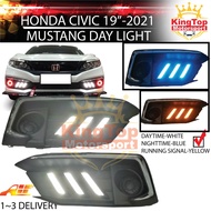 Honda Civic fc Facelift 2019 2020 2021 front bumper drl daylight day fog light lamp led running cover foglamp foglight