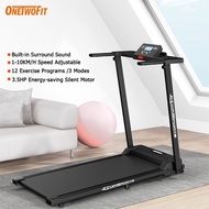 OneTwoFit 2.5hp Treadmill 10km/h Sports Jogging Foldable Treadmill Running Gym