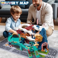 DIY Dinosaur Themed Car Playset For Kids Perfect Present For Kids Ages 3-8 Indoor Playtime Activity