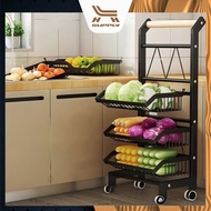 LH 5 Tier Kitchen Trolley Rack Narrow Storage Racks Spice Rack Sliding Cabinet Rak Dapur Adjustable Utility Cart