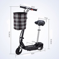 Xe điện gấp gọn Mini E-SCOOTER tặng giỏ đựng đồ treo tiện lợi ( Bảo hành 2 năm lỗi 1 đổi 1 trong 7 n