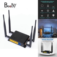 WiFi Router 4G 3G Modem with SIM Card Slot 300Mbps Access Point Openwrt 12V GSM LTE USB Wan 4XLAN 4XAntenna