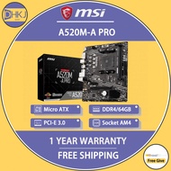 NEW MSI A520M-A PRO Motherboard DDR4 64Gb 4600+MHz M.2 PCI-E 3.0 SATA III A520M Desktop AMD A520 Mic