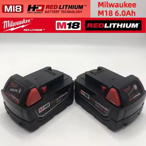 100% New Original Milwaukee M18 18V 6.0Ah High Output Li-ion Rechargeable Battery for Milwaukee M18 