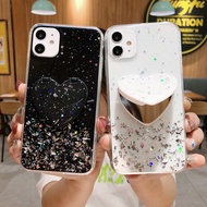 PT| Casing Fon Redmi 6 6A 7 7A 8 8A Pro 9 9A 9C 9T Transparent Glittering Star Sky mirror holder sof