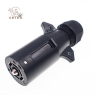 RV 7 Pin Trailer Plug Trailer Wiring Plug Detachable 7 Way Round RV-Style Trailer Side Connector 7 P