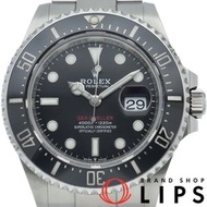 二手勞力士海使型腕錶，紅色錶殼，型號126600，附原廠錶盒和保固卡，不鏽鋼男士腕錶，黑色錶殼，拋光處理，成色極佳。