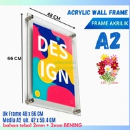 AKRILIK/ ACRYLIC FRAME POSTER / AKRILIK WALL FRAME A2 BAHAN 2MM+2MM