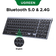 UGREEN 99-Key Bluetooth 2.4G Wireless Keyboard Metal Shell Compatible with Computer PC MacBook Pro M
