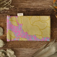 大花植物圖樣 和服太陽眼鏡收納包 日本手作眼鏡袋