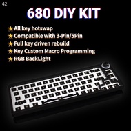 ❇►TOM680 TM680 Mechanical Keyboard DIY Kit Hotswap 3 modes bluetooth Wired 2.4G wireless RGB Light K