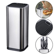 【Zaylily】Multifun Stainless Steel Standing Knife Knife Stand Knife Storage Utensil Knife Block Stora
