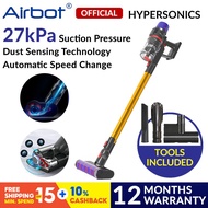 【Malaysia Ready Stock】●◈Airbot Hypersonics (Gold) 27000Pa Auto Speed Cordless Handheld Vacuum HEPA Filter Dust Mite Brus