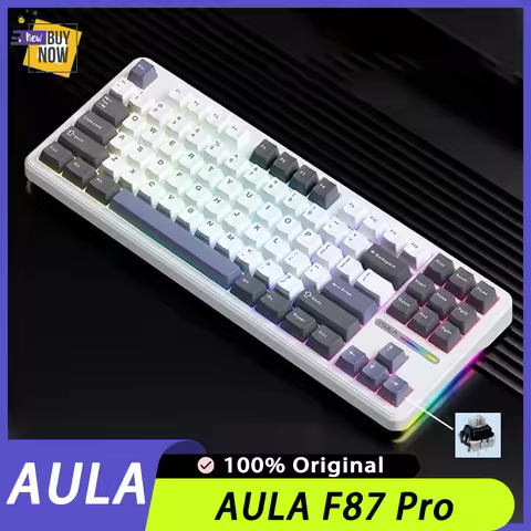 AULA F87 Pro Mechanical Keyboard Bluetooth Wireless 87 Key Gaming Keyboard 5 Layer Silencing Filling
