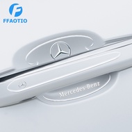 FFAOTIO Transparent Car Door Handle Protector Door Bowl Sticker Car Accessories For Mercedes Benz W124 W204 AMG W203 W202 W212 W207 GLC CLA A180 G63 GLA CLA180 A35