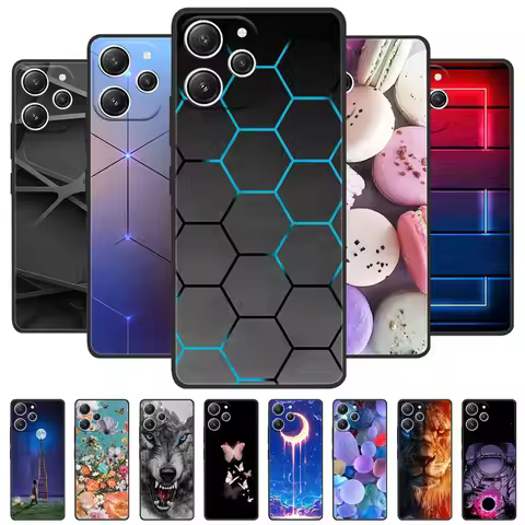 For Xiaomi Redmi 12 Case Redmi12 Cool Painted Silicone TPU Soft Cover for Xiaomi Redmi 12 4G Cases B