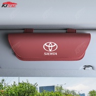 Toyota Sienta Leather Glasses Case Car Sun Visor Card/Ticket storage Holder Document Organizer