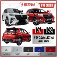 Perodua Ativa V1 V2 Gear Up Bodykit GU Body Kit Front Bumper Side Skirt Rear Bumper ABS Spoiler Skir
